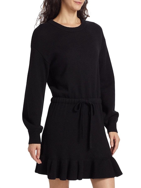 Kiana Drop Shoulder Wool Blend Mini Dress