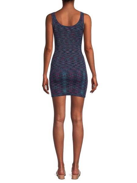 Maxine Abstract Print Ribbed Mini Dress