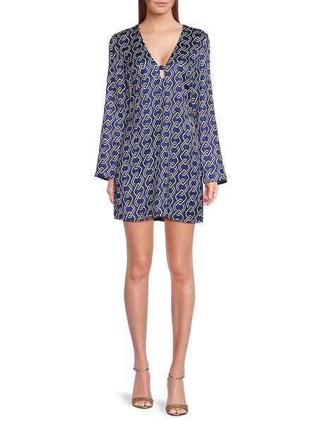 Trina Long Sleeve A-Line Mini Dress