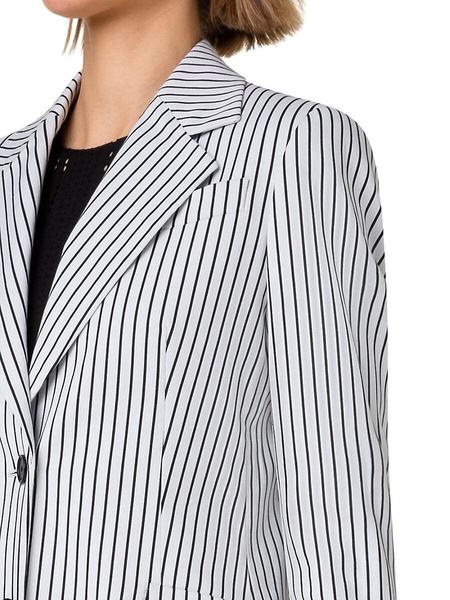 Pinstripe Jacquard Jacket
