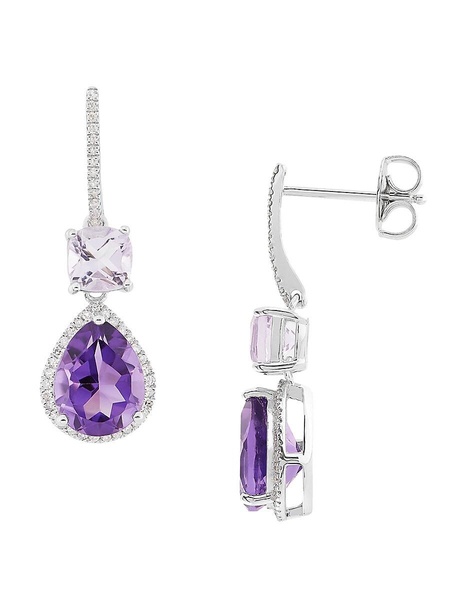 Sterling Silver & Multi-Stone Drop Earrings