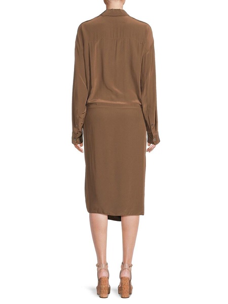Sarong Midi Shirt Dress