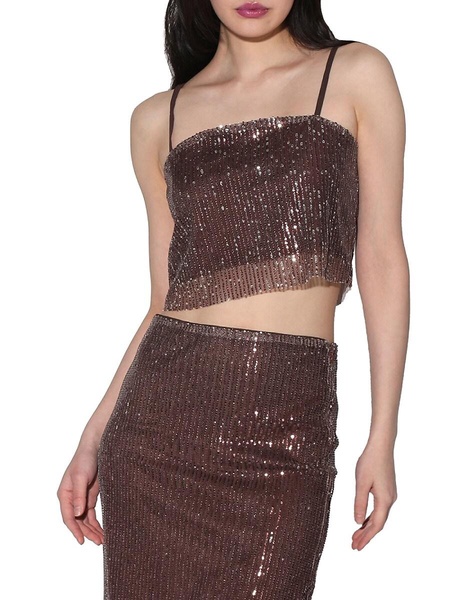 City Sequin Rose Chellie Embellished Crop Top