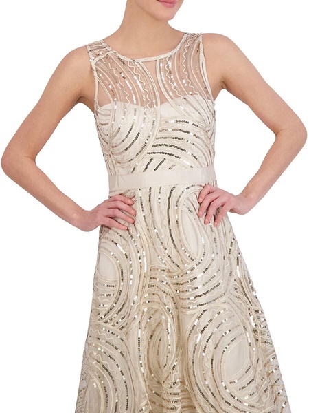 Sequin Mesh Gown
