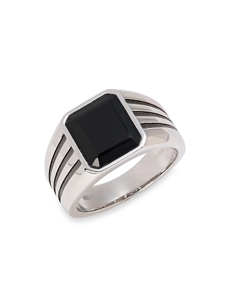 Sterling Silver & 3.6 TCW Onyx Ring