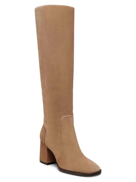 Nola 75MM Block Heel Suede Knee High Boots