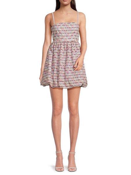 Geometric Corset Mini Dress