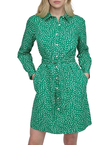 Long Sleeve Collared Mini Shirtdress