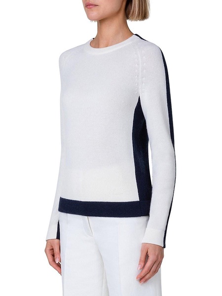 Two-Tone Cashmere Sweater