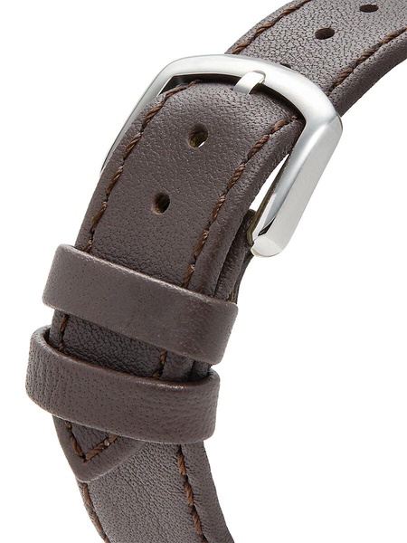 Run Away Stainless Steel & Leather Strap Watch/22.5MM