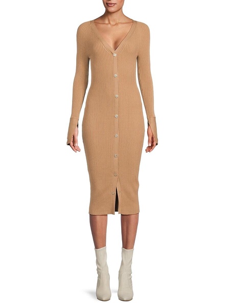 Ribbed Bodycon Midi Dress