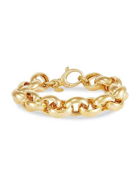 14K Goldplated Sterling Silver Oval Link Bracelet