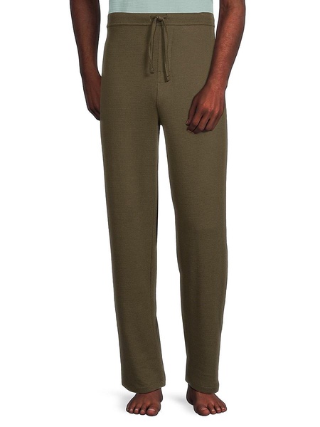 Waffle Knit Flat Front Pants
