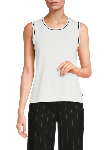 Tipped Knit Tank Top