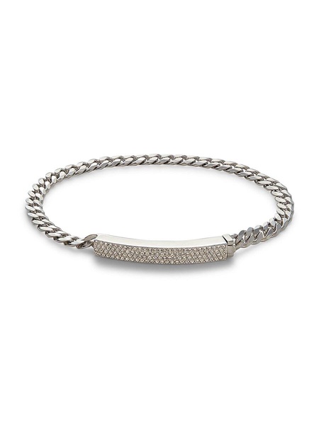 Rhodium-Plated & Crystal Bracelet