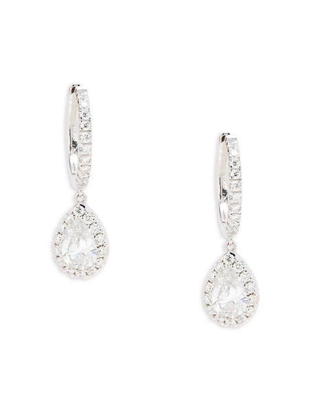 14K White Gold & Pear-Shape 1.95 TCW Lab Grown Diamond Drop Earrings