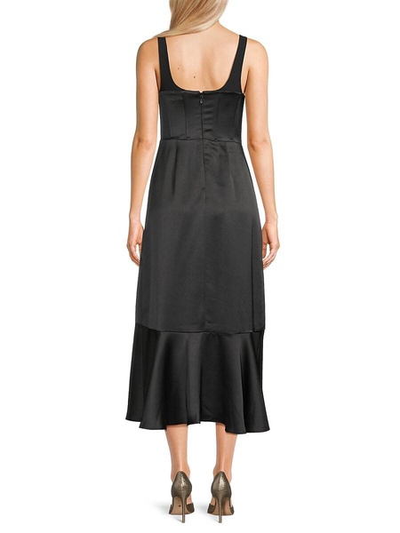 Ruffle Midi Cocktail Dress