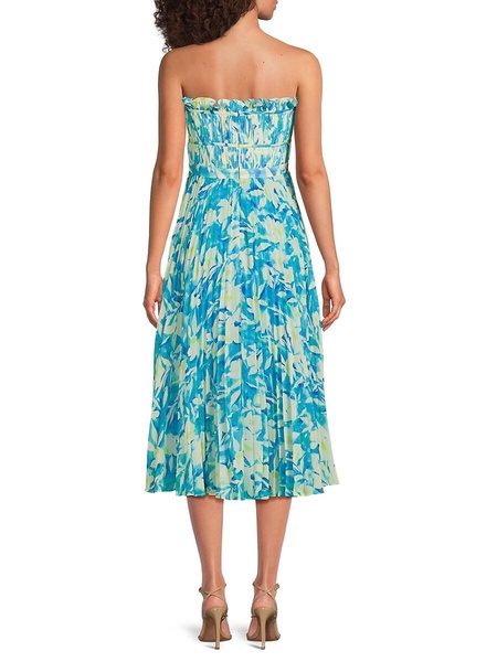 Scottie Floral Accordion Pleat Midi Dress
