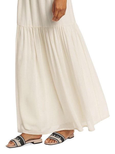 Cafila Tiered Wool Maxi Skirt