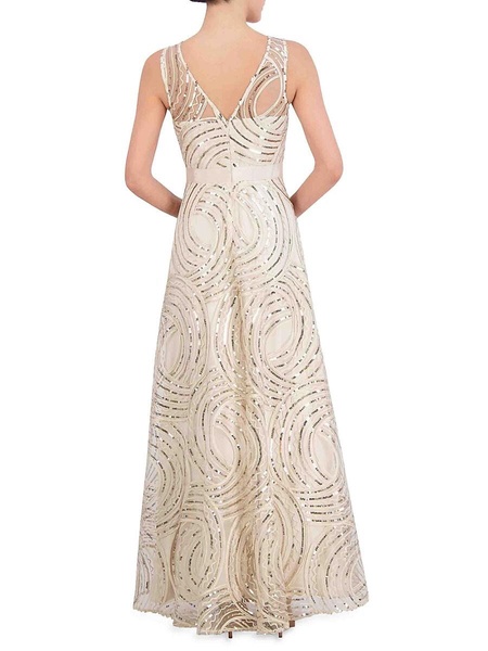 Sequin Mesh Gown