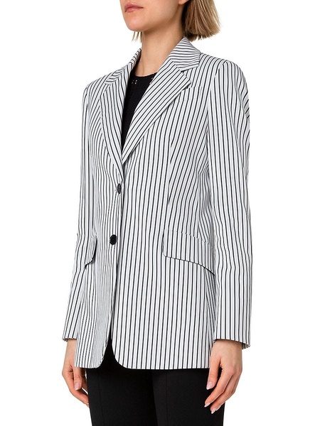 Pinstripe Jacquard Jacket