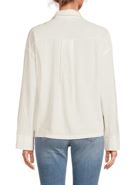 Fia Linen Blend Shirt Jacket