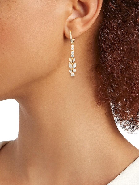 Wren 18K Goldplated & Cubic Zirconia Drop Earrings