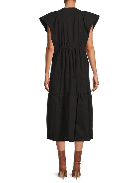 Bea Button Down Cotton Midi Dress