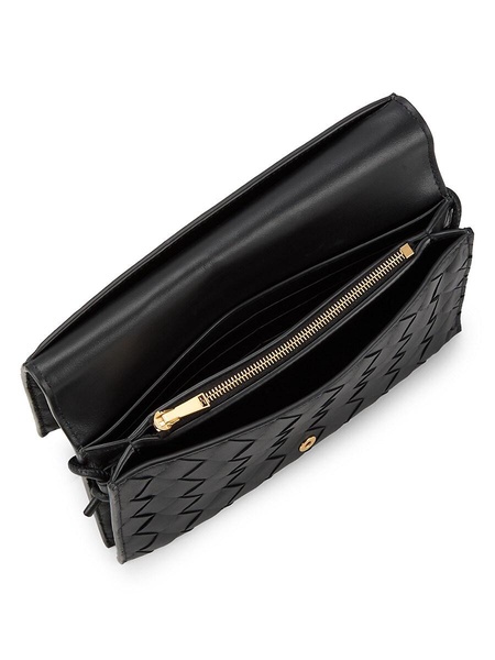 Intrecciato Leather Shoulder Bag