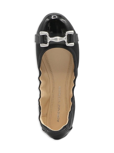 Cadeeno Faux Leather Ballet Flats