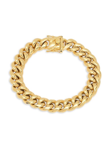 18K Goldplated Cuban Link Chain Bracelet