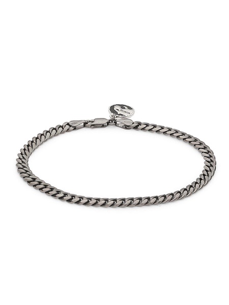 Black Rhodium Plated Sterling Silver Miami Cuban Link Chain Bracelet