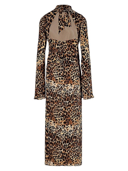 Elegancia Gitana Leopard Maxi Dress