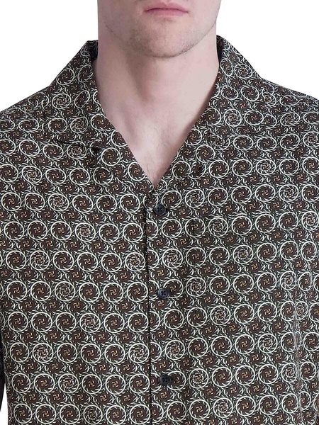 Short Sleeve Medallion Camp Shirt