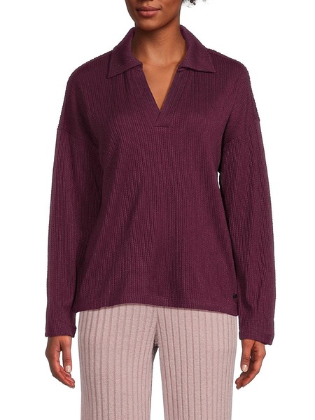 Ribbed Polo Top