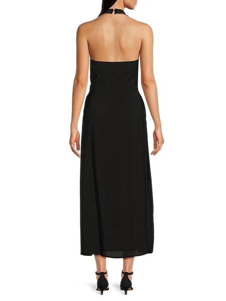 Pleated Bib Sheath Midi Dress