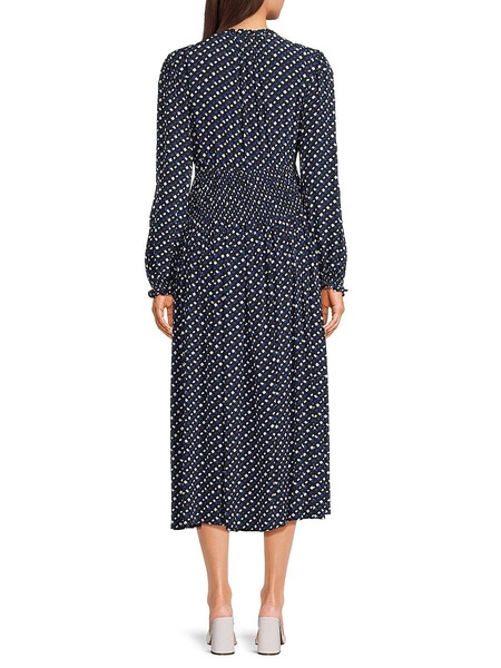 Dasota Geometric Blouson Midi-Dress
