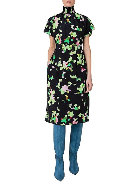 Kaleidoscope Cap-Sleeve Sheath Dress