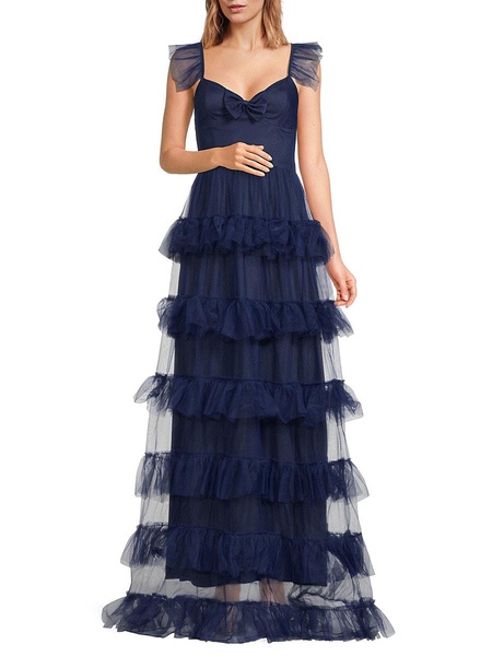 Bree Ruffle Tiered Tulle Gown