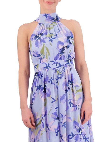 Floral Mockneck Maxi Dress