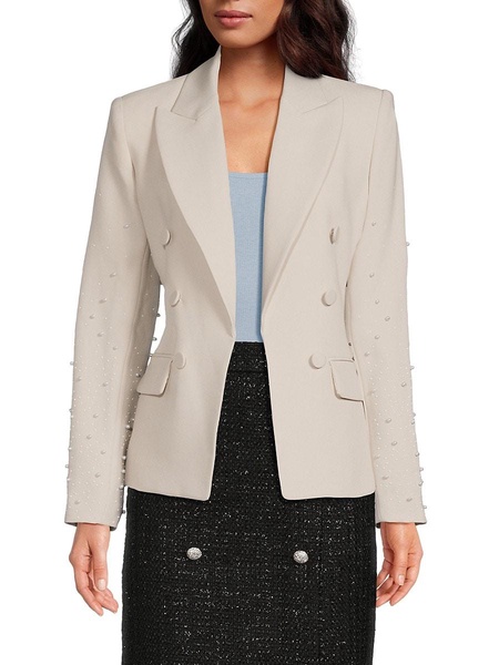 Embellished Open Front Blazer