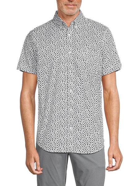 Short Sleeve Floral Button Down Shirt