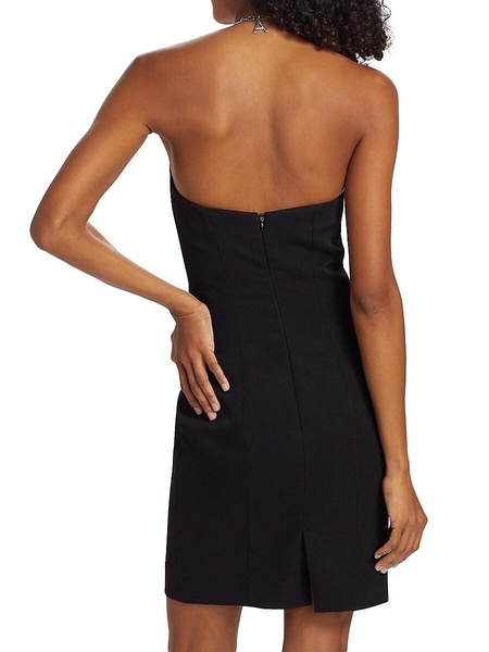 Crystal Halterneck Wool Minidress