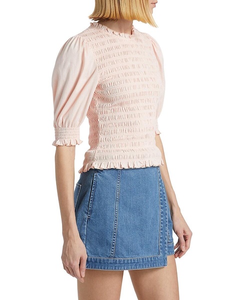 Langston Smocked Cotton Top