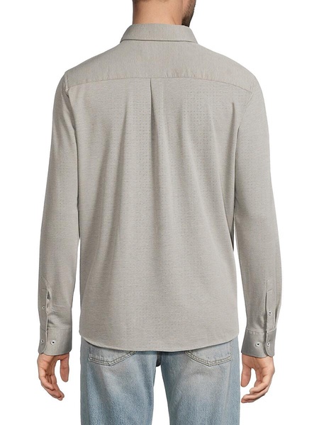 Solid Button Down Collar Shirt