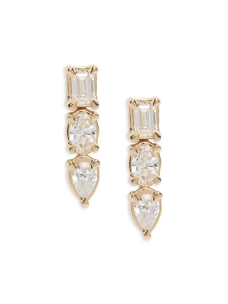 14K Yellow Gold & 0.45 TCW Lab-Grown Diamond Stud Earrings