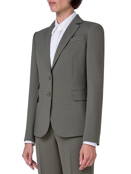 Virgin Wool Blend Blazer