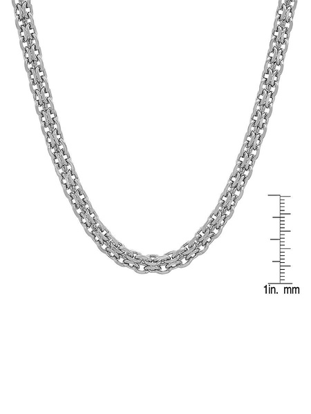 18K Goldplated Stainless Steel or Stainless Steel Bismark Mesh Link Necklace