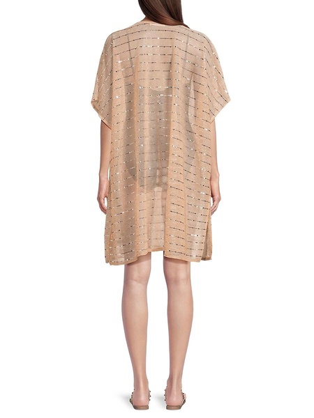 Summer Breeze Metallic Stripe Kimono
