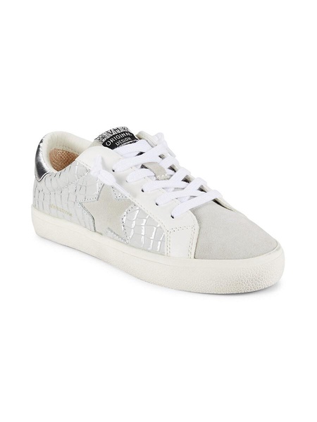 Croco-Embossed Superstar Leather Sneakers